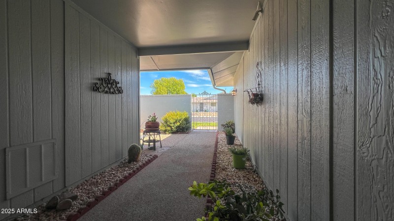 Exiting Front Door into Courtyard