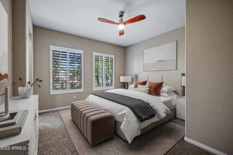 Primary Bedroom Staged