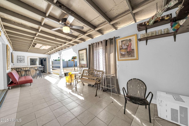 Large covered patio.