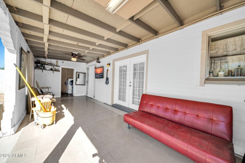 Patio towards laundry.