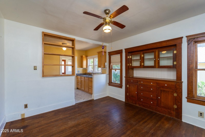 Built Ins / Dining to Kitchen Area