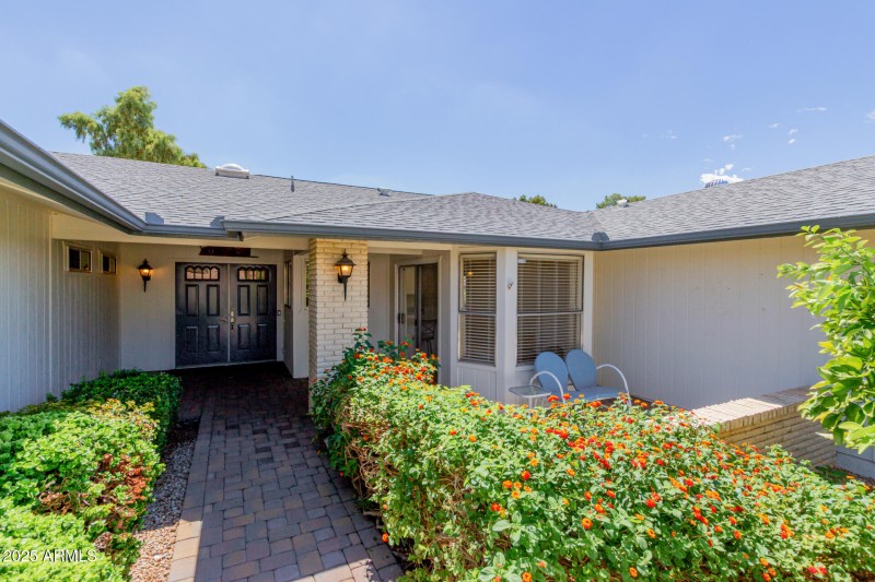 Brick paver front entry & courtyard