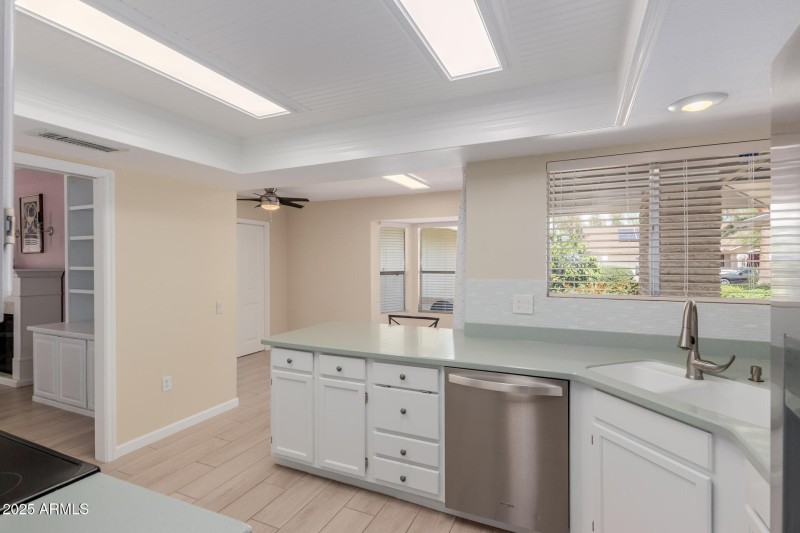 Pocket doors to living and dining rooms