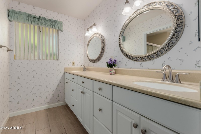 Primary bath with double sinks