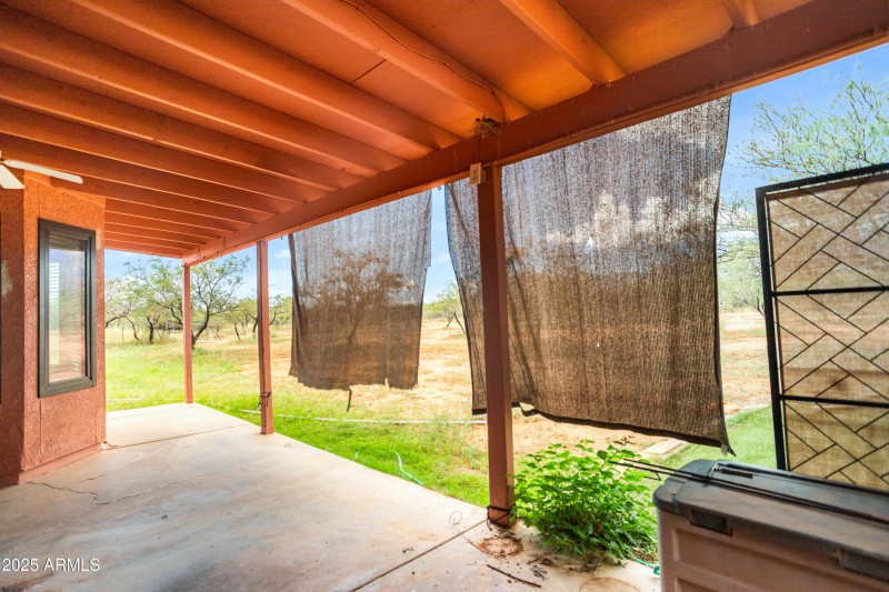 Covered Patio with Sunshades