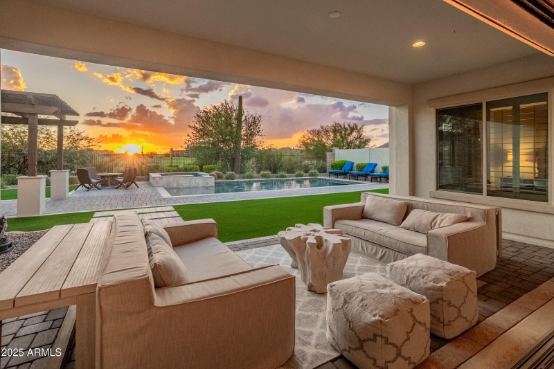 Covered patio view