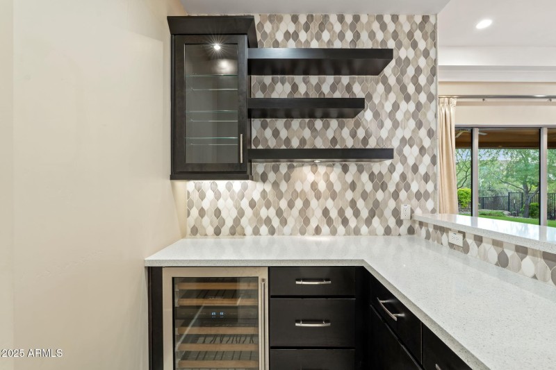 Dry bar area
