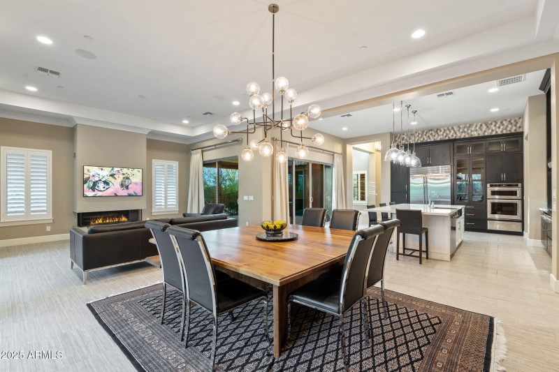 Ample dining area