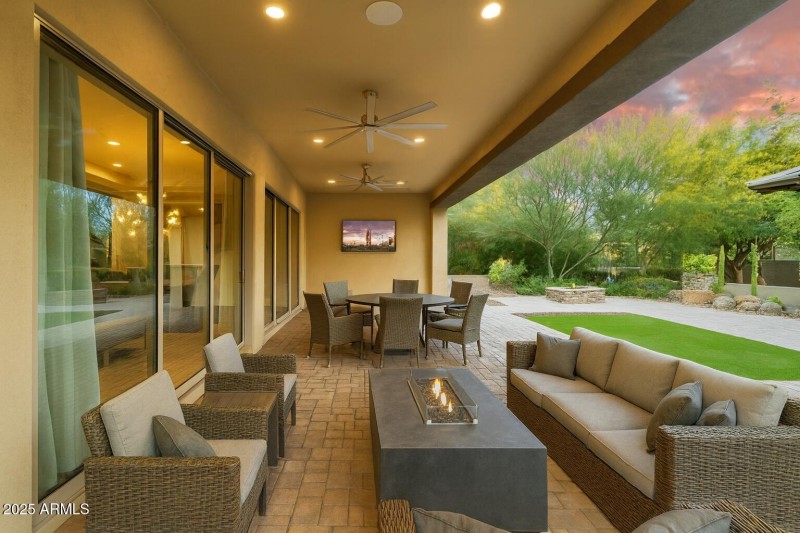 Large covered patio