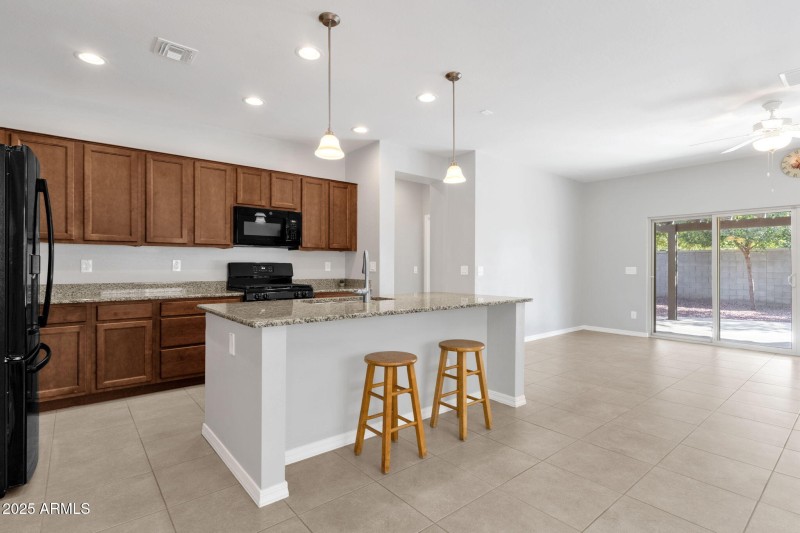 Kitchen with island