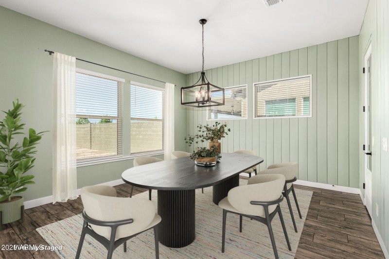 Virtually Staged Dining Room