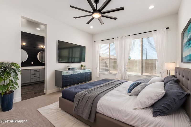 Virtually Staged Primary Bedroom