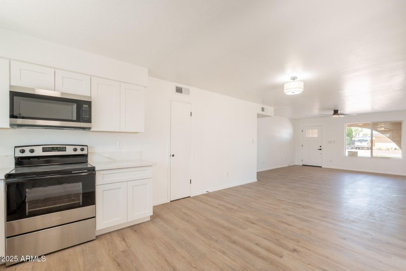 Kitchen looking into Living Room