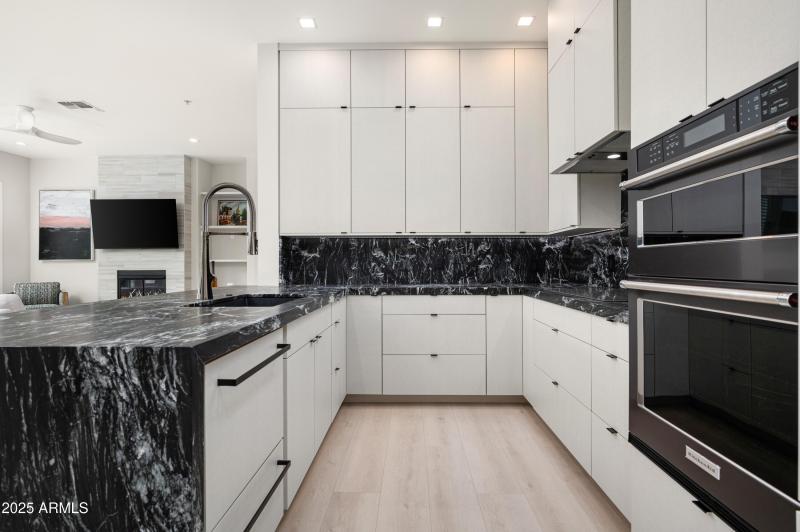 Chef's Kitchen - Cabinets to the ceiling