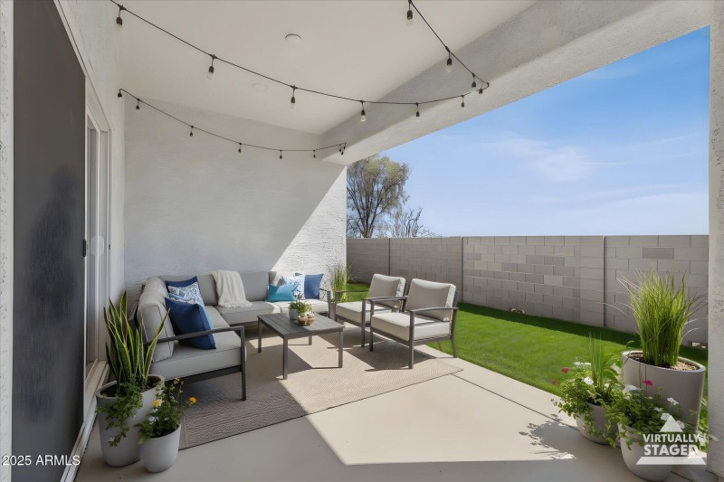 Rear Patio Staged