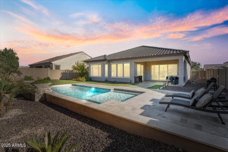 Backyard at Sunset