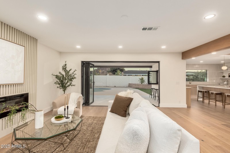 Living room to back patio