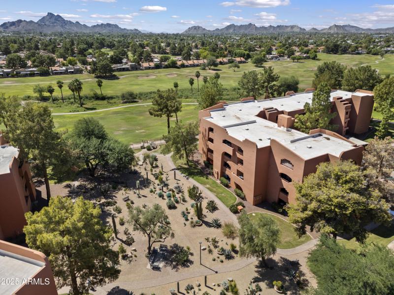 Aerial view of grounds and surroundings