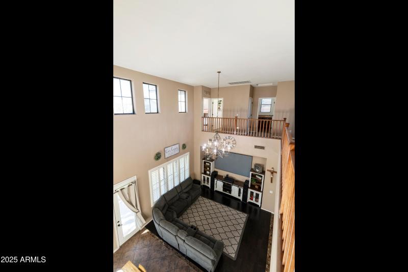 Family room from above
