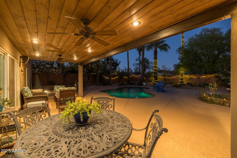 North facing back patio
