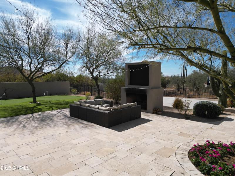 Outdoor TV and Fireplace 2