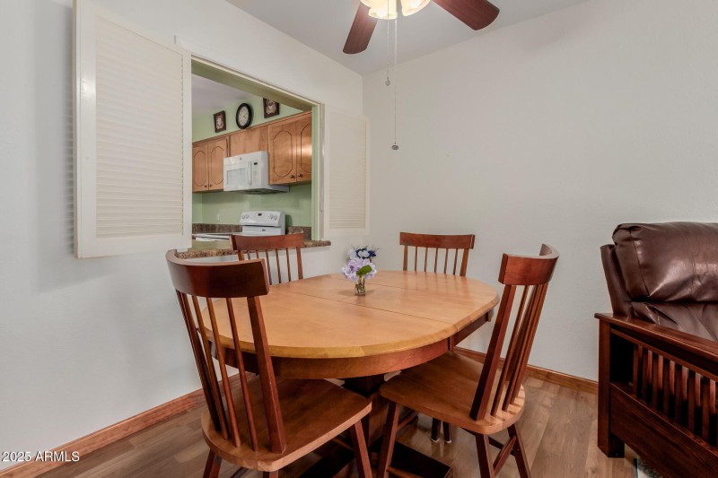 Open to the kitchen