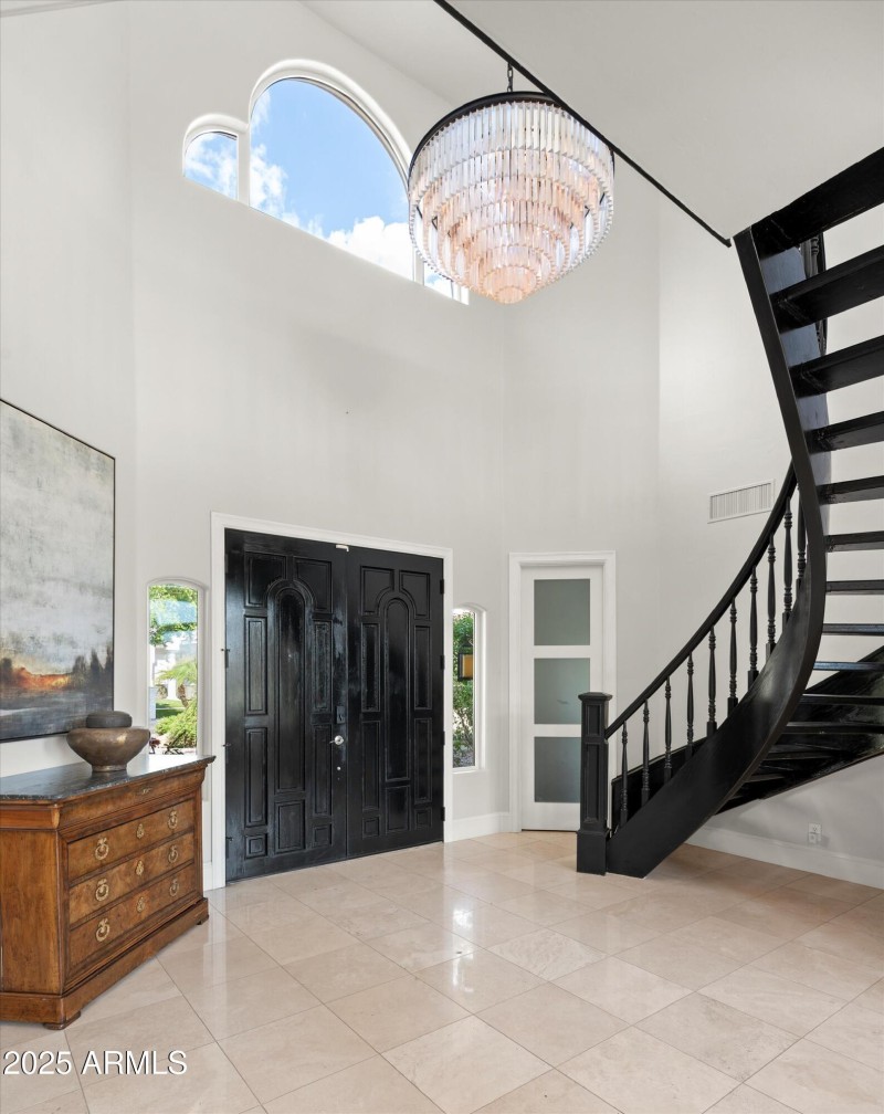 Two story foyer