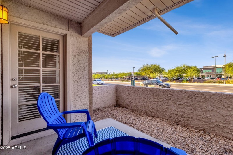 Large North facing patio