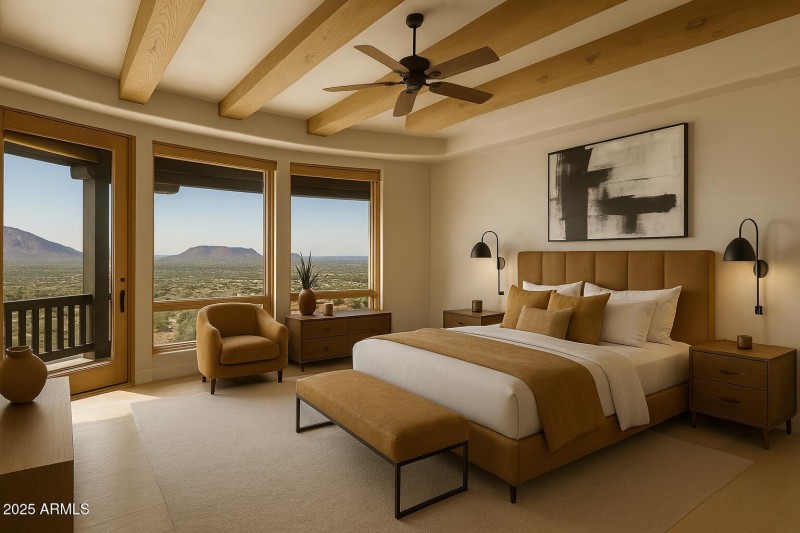 Virtually Staged Primary Bedroom