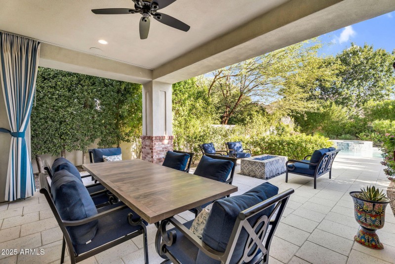 Large private covered patio