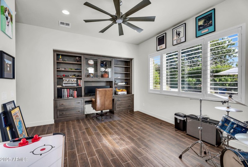 Bedroom #4 has custom built-in desk