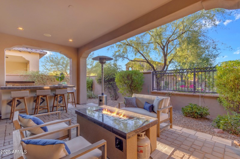 Patio with BBQ Grill & Fire Pit