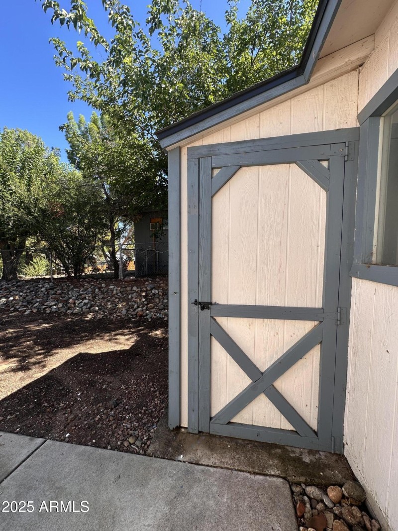 Shed attached to garage