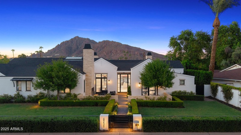 66front of property_aerial twilight