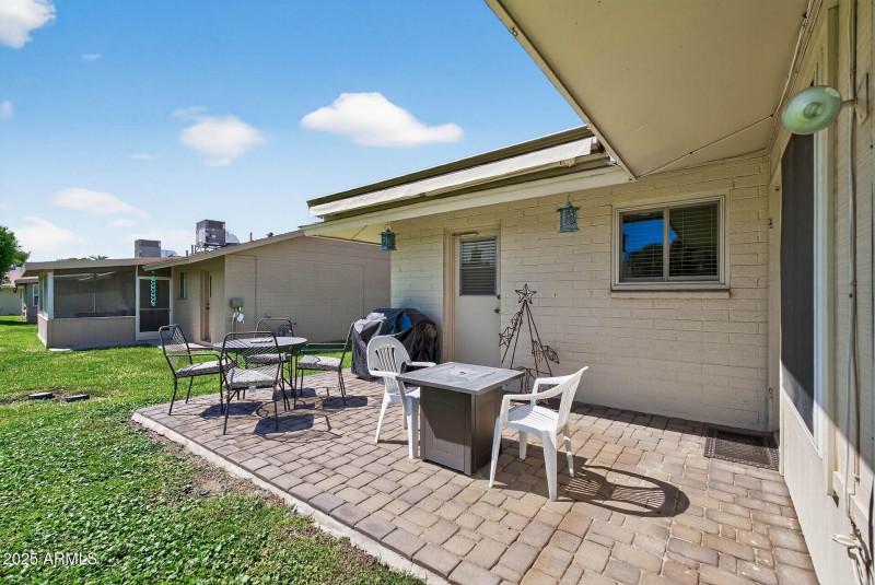 Back Patio with Retractable Awning