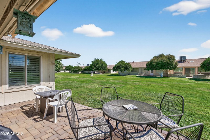 Back Patio with Retractable Awning