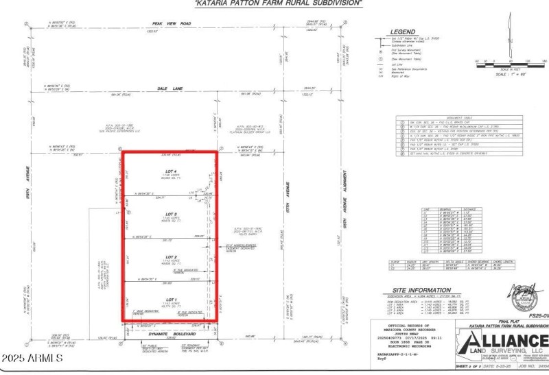 178th and Patton Survey capture marked