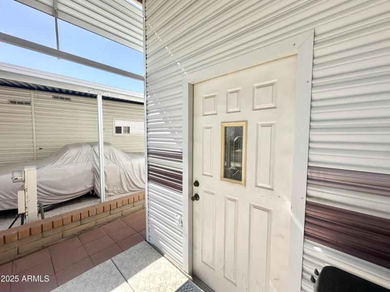 BUILT ON STORAGE SHED DOOR