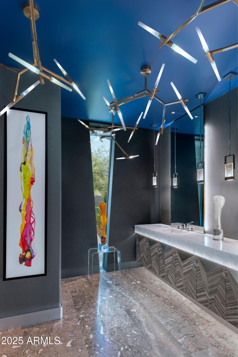 Luxury vinyl with metallic spackling