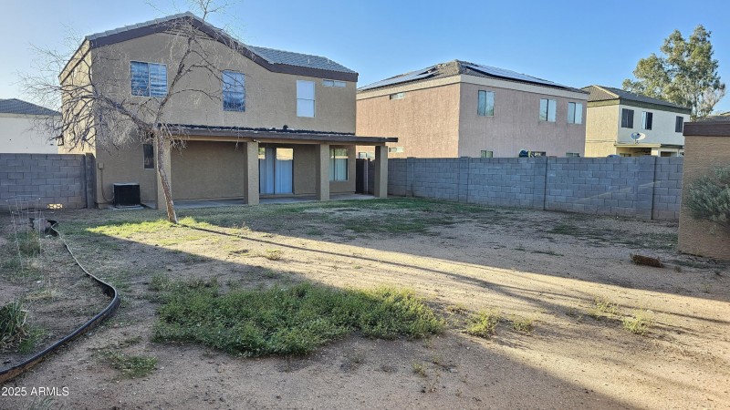 Back View with Large Covered Patio