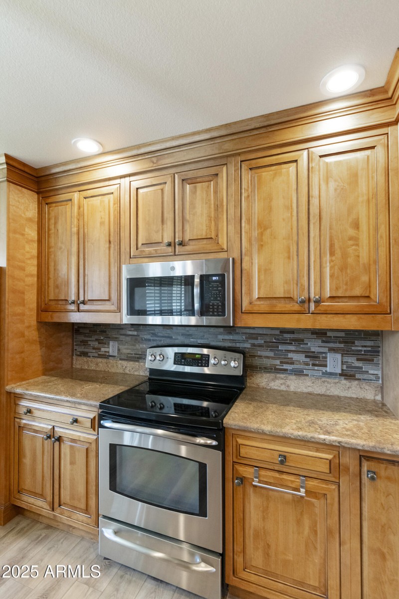 Kitchen with stainless appliances
