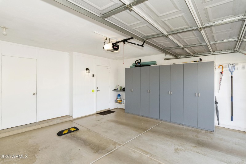 Garage w/ Storage Cabinets