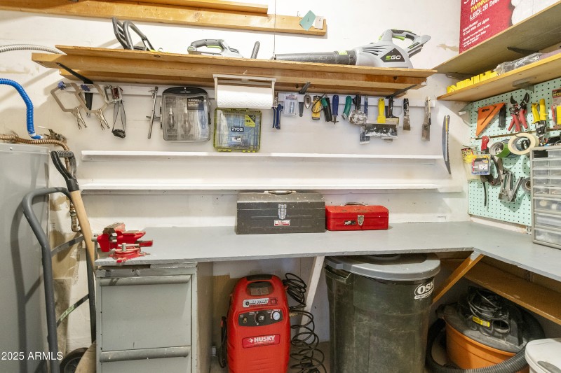 Garage Storage/Workshop Area