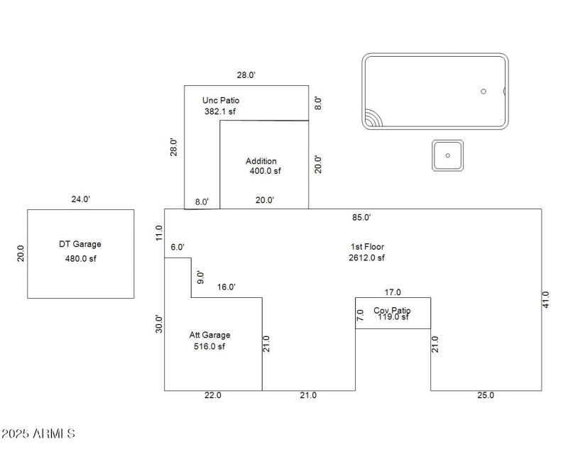 Floor plan footprint from tax assessor 6
