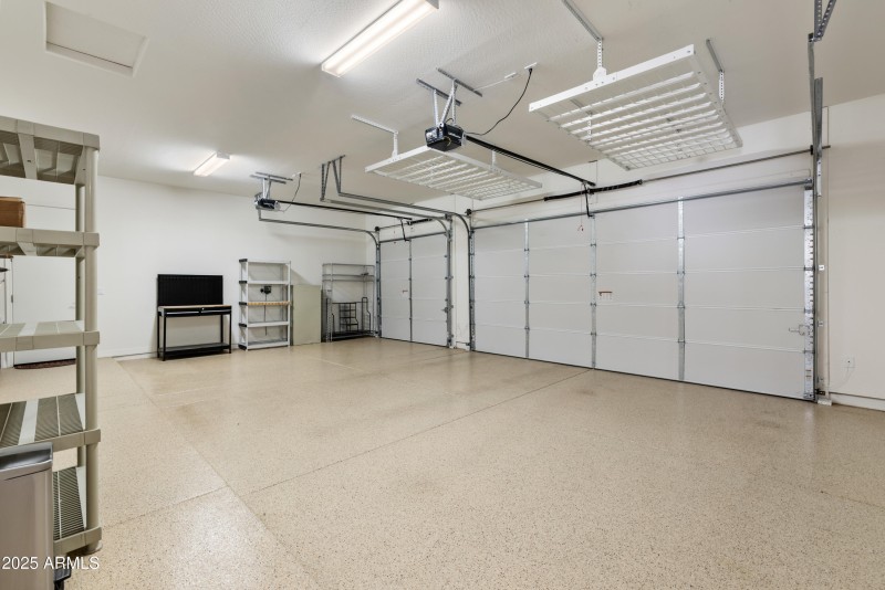 3-car Garage with Epoxy Floors