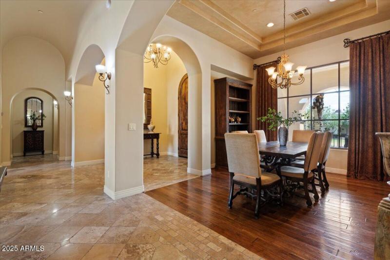 Arched Entries into Formal Dining Room
