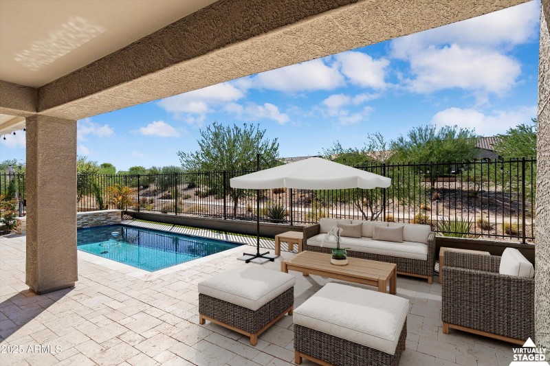 Rear Patio - Virtually Staged