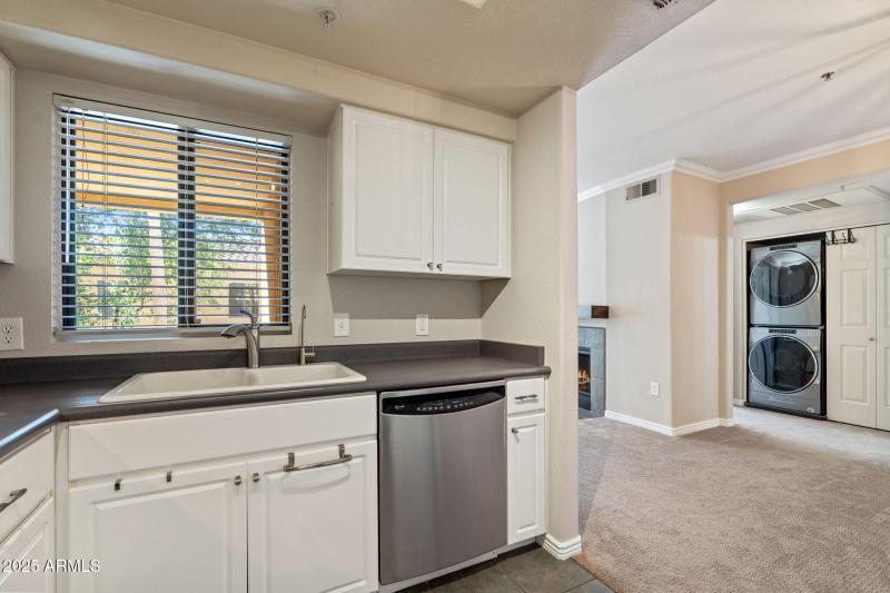 Kitchen opens to Living Room