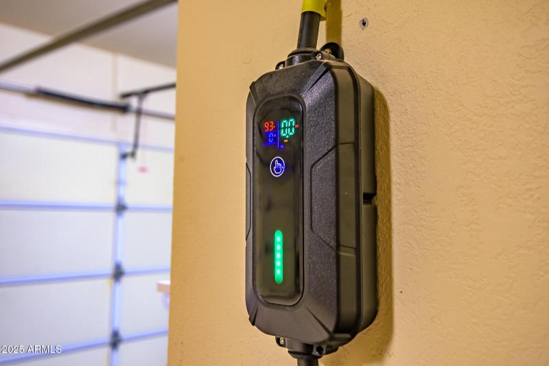 Electric car charging station.