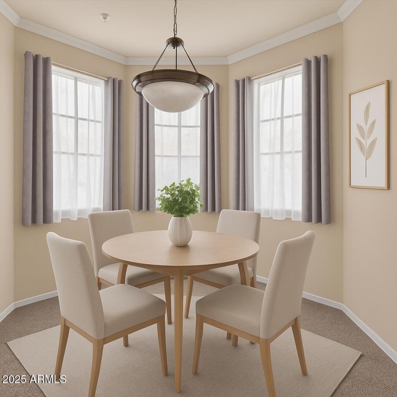 Staged eat-in dining